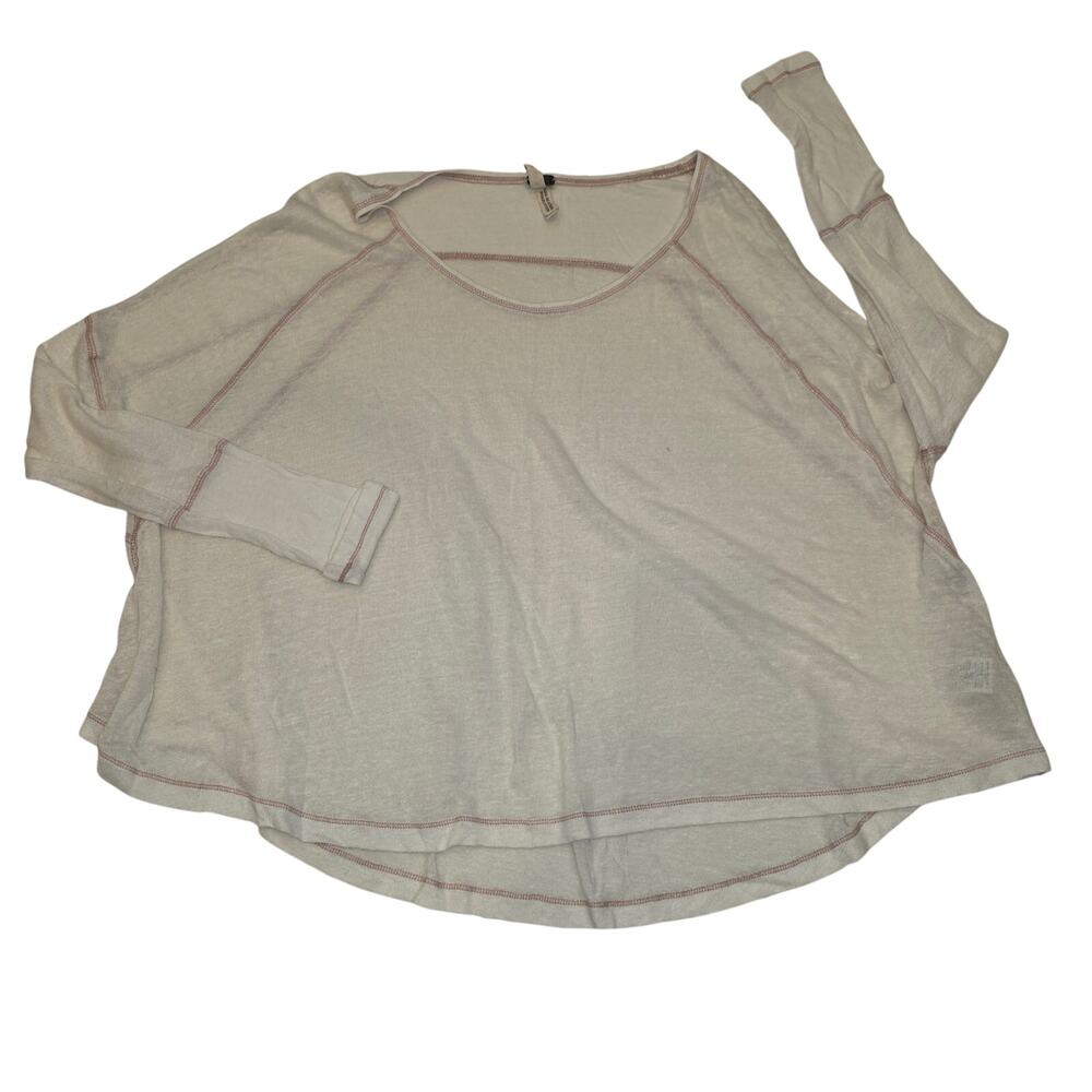 We The Free white long sleeved over sized top‎ sz Sm